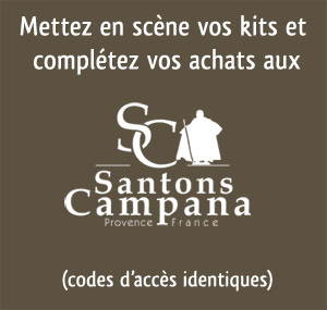En allant sur le site des Santons Campana (santons peints, santons habillés...) : votre panier sera conservé. Un seul paiement pour les 2 sites.